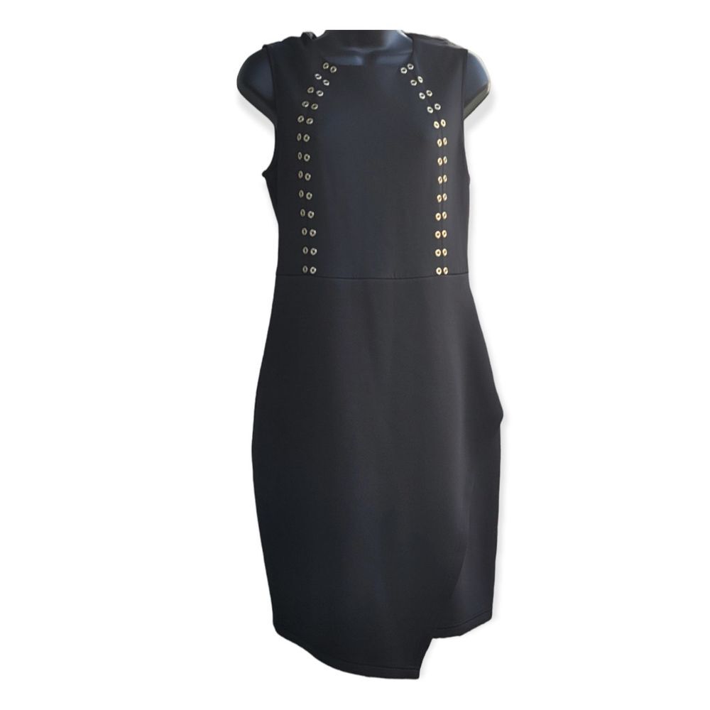 Guess Sleeveless Gold Studded Bodice Sheath Dress Size 8